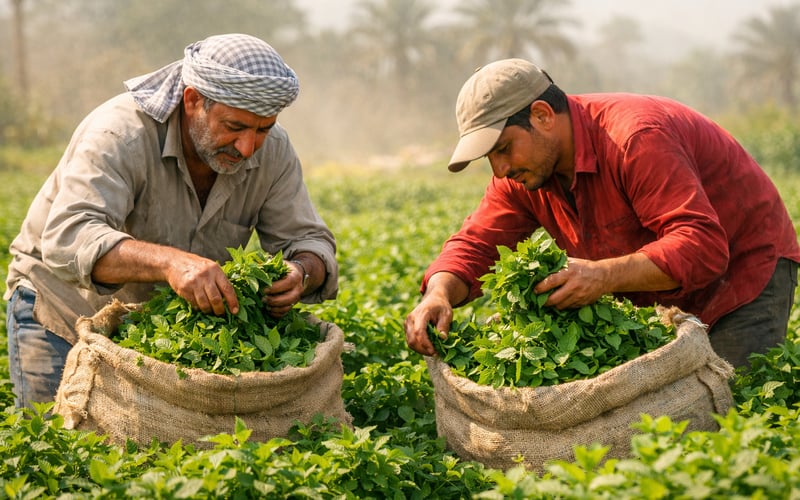 La menthe verte égyptienne FOB Le Caire progresse légèrement dans un contexte de chaleur intense