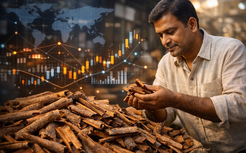 Indian Cassia Prices Hold Steady as Monsoon Nears Delhi
