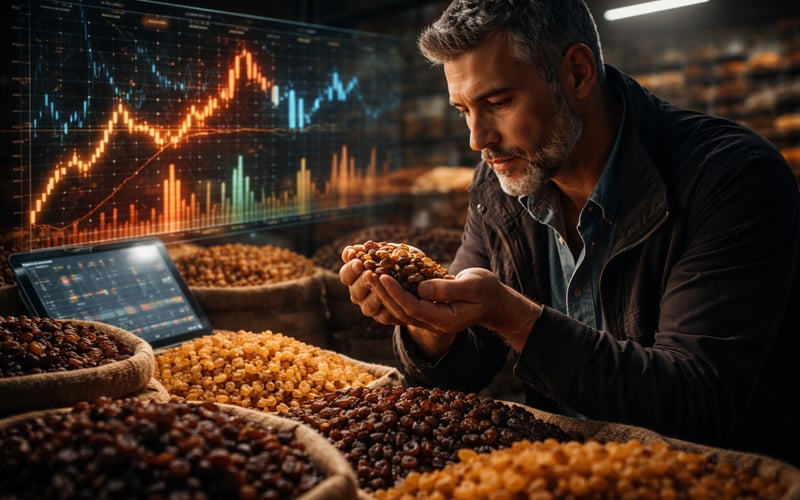 Raisin Prices Flat but Diverging by Origin as Turkey Softens and India Holds Firm