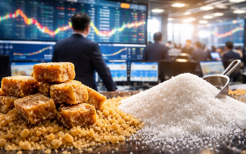 Açúcar mascavo indiano enfraquece enquanto o açúcar refinado europeu se mantém firme