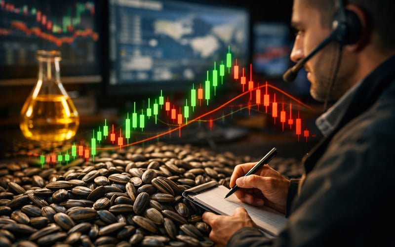 Sunflower Oil Balances High European Prices with Ukrainian Logistics Risks