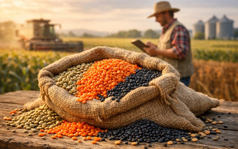 Canadian Lentils Hold Firm as Weather and India Policy Keep Risk Premium Alive