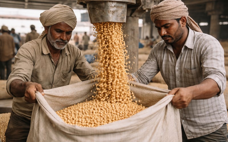 Indian Chickpeas Stay Firm as Tight Pipelines Meet Weather Risk