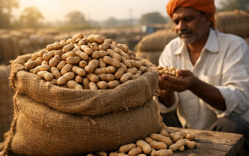 Indian Peanut Market Firms on Tight Old Stocks and Weather Risk