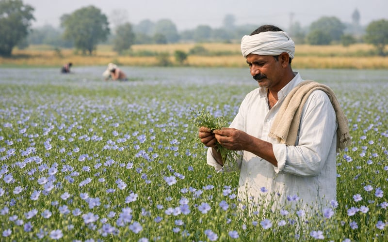 Indian Flaxseed Prices Ease but Domestic Mandis Turn Volatile