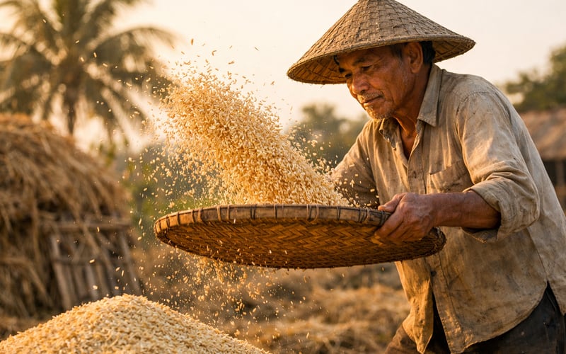 Mercado de Arroz: Fortes Volumes da Índia, mas Preços Globais Mais Fracos Pressionam Margens