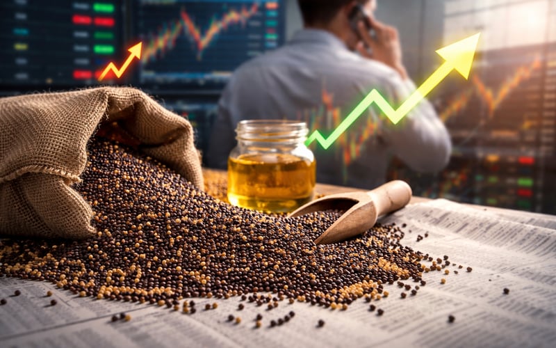 Indian Mustard Market Steady as Sowing Lags and Farmer Stocks Thin