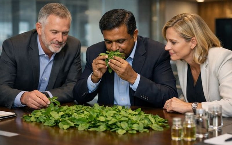 La vague de chaleur comprime l'huile de menthe poivrée indienne tandis que les prix restent dans une fourchette stable