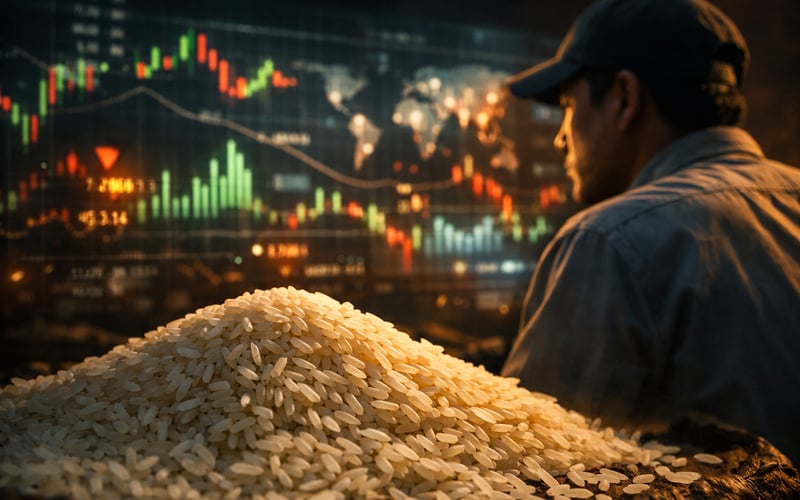 Preços do Arroz da Índia e do Vietname Mantêm-se Estáveis Apesar das Monções Irregulares
