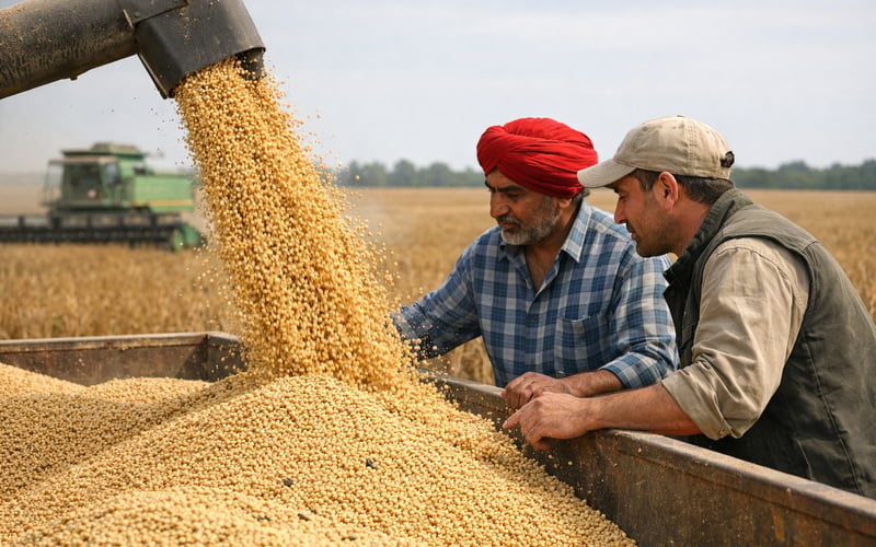 Soybeans Under Pressure: Weak Indian Demand Caps Upside Despite Tight Arrivals