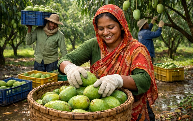 Regenbedingte Fruchtfliegenschäden verknappen Fazli-Mango-Angebot in Bangladesch