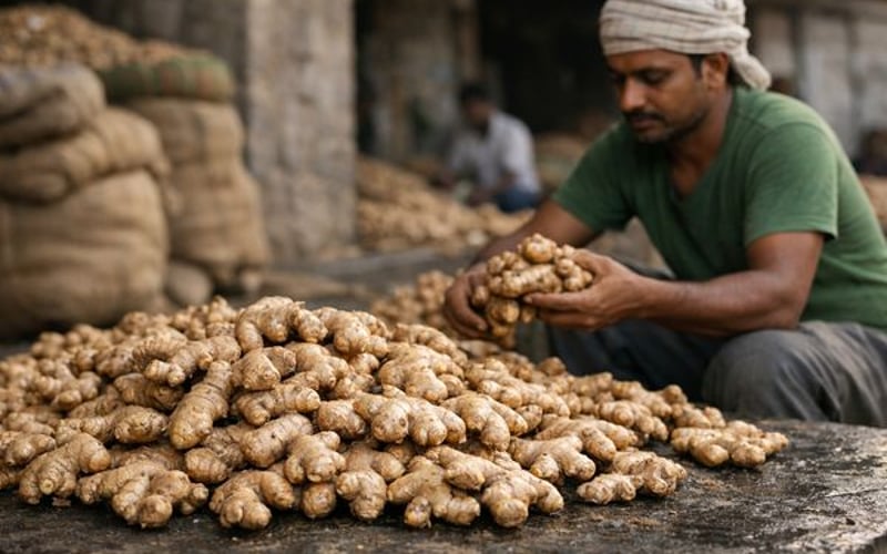 भारतीय अदरक मजबूत होता है क्योंकि नाइजीरियाई आपूर्ति में गिरावट और निर्यात में वृद्धि होती है