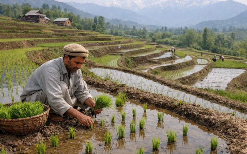 New High-Yield Kashmir Rice Varieties Add Quietly Bearish Note to Stable Market