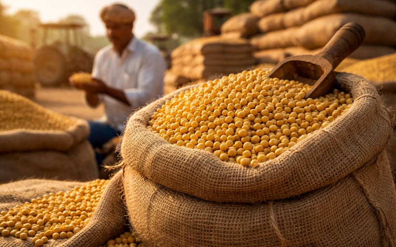 Indian Soybeans Hold Firm as Domestic Output Tightens and Imports Rise