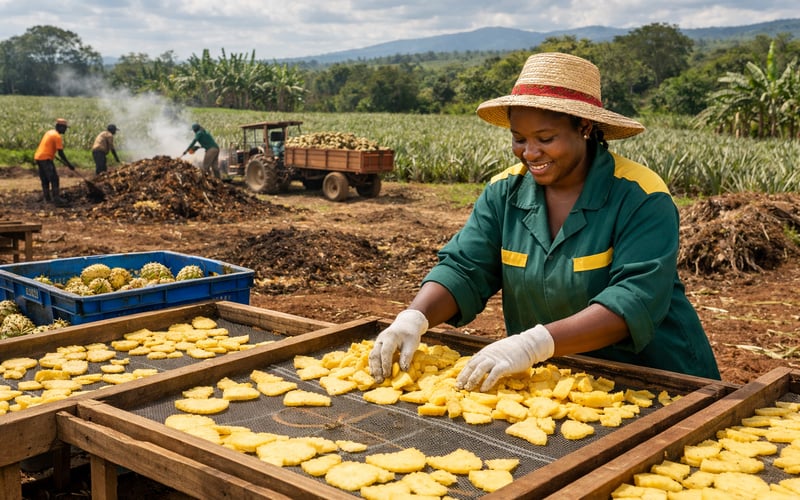 Kenya’s New Processing Hub Shifts the Pineapple Value Chain Toward Dried Products