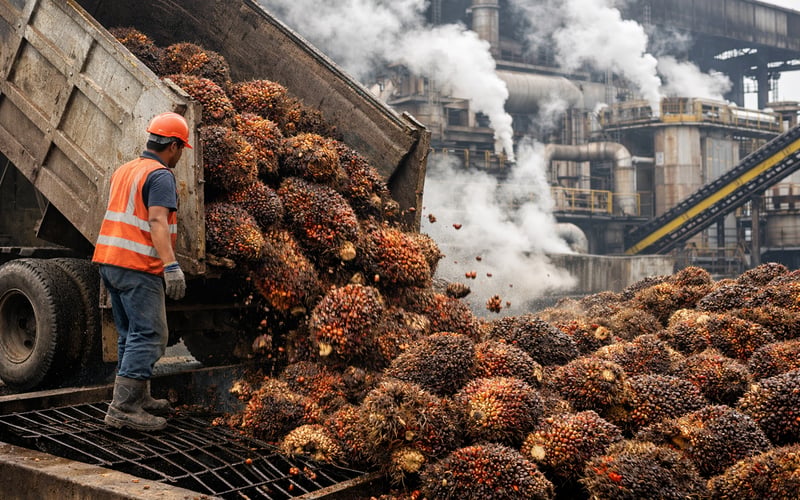 Los futuros de aceite de palma suben ligeramente mientras el clima y las políticas ajustan el balance 2026–27