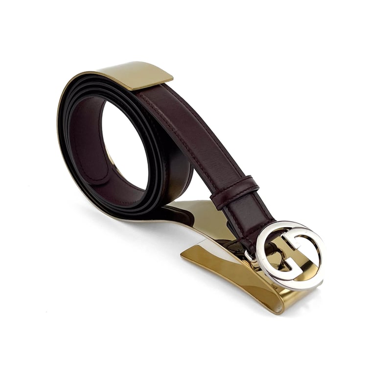 Gucci Cintura in Pelle con Fibbia Interlocking G - IMG_1817.jpg