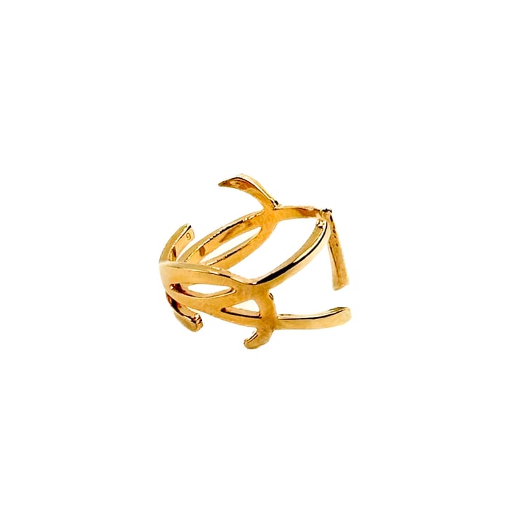 Saint Laurent Gold-Tone Cassandre Ring - IMG_0427.jpg