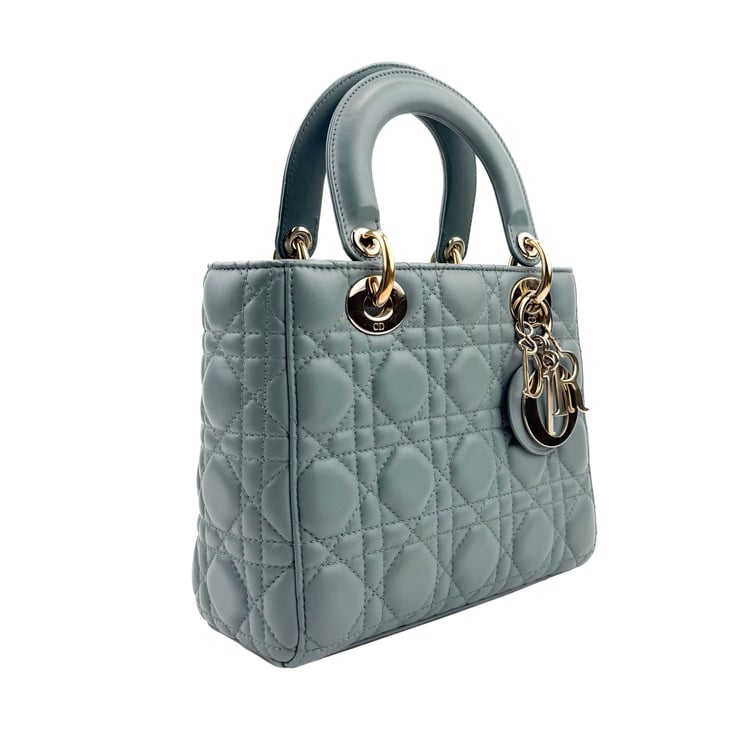 Dior Lady Dior Sage Green Lambskin Top Handle Bag - IMG_9341.jpg