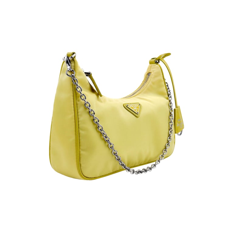 Prada Re-Edition 2005 Yellow Nylon Shoulder Bag - IMG_0216.jpg