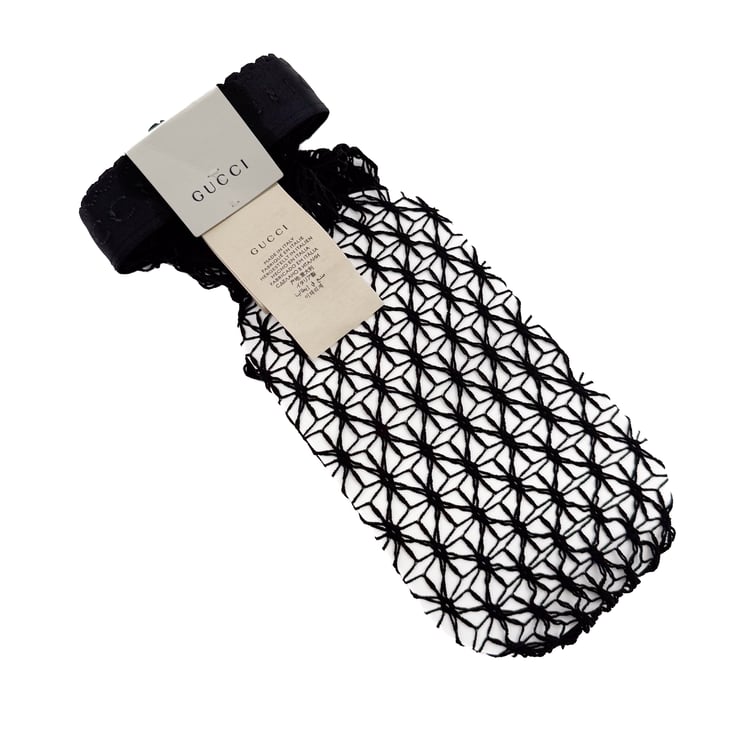 Gucci Black Fishnet Socks - IMG_7276.jpg