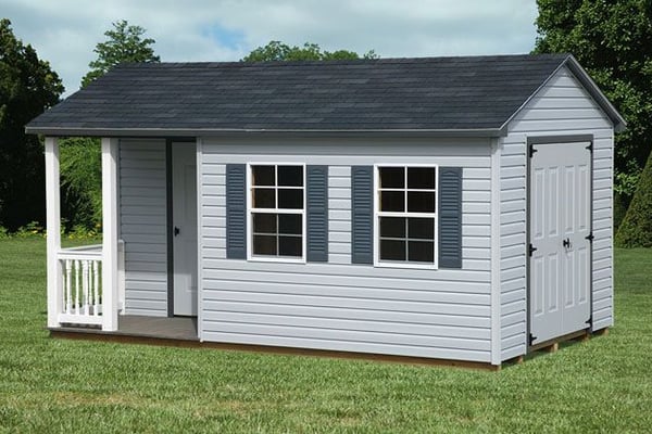 10x16 Vinyl Gable A Frame Style Shed With Porch for Sale in Virginia