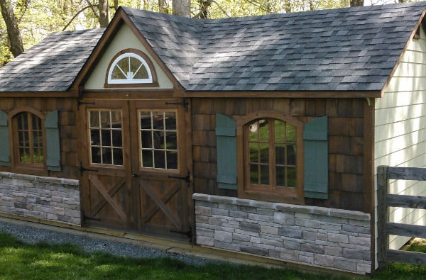 12x22 Custom Hardie Board Manor Style Shed for sale in Virginia