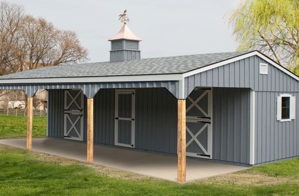 12x36 Stall Barn With 10ft Lean To for sale in VA
