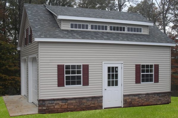 20x22 Vinyl Double Wide Two Story Gable1