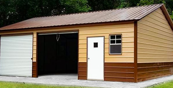 24x30x9 Vertical Roof Side Entry Double Garage 71