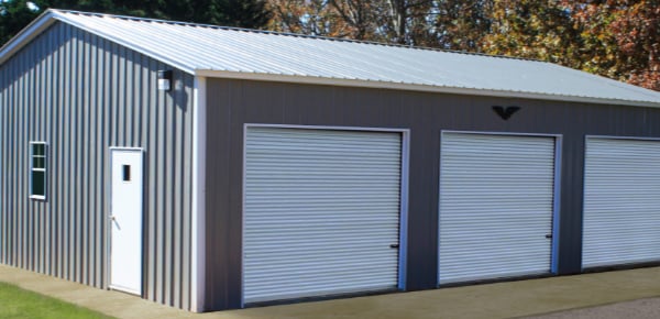 28x40x10 3 Bay Metal Garage 1041