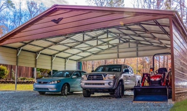 30x25x8 Triple Wide Carport 251