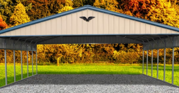 30x30x10 Triple Wide Carport 911