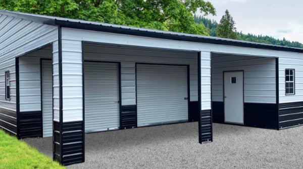 32x35x12 9 Garage With Lean To 941
