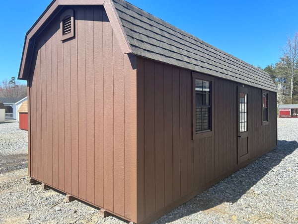 P11869 - 10x25 Colonial Dutch Barn Garage - Capitol Sheds