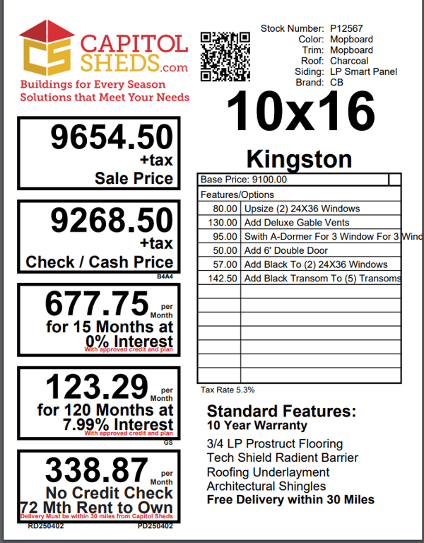 Price Sheet 4 2 25