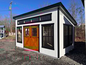 A lean-to shed by Capitol Sheds