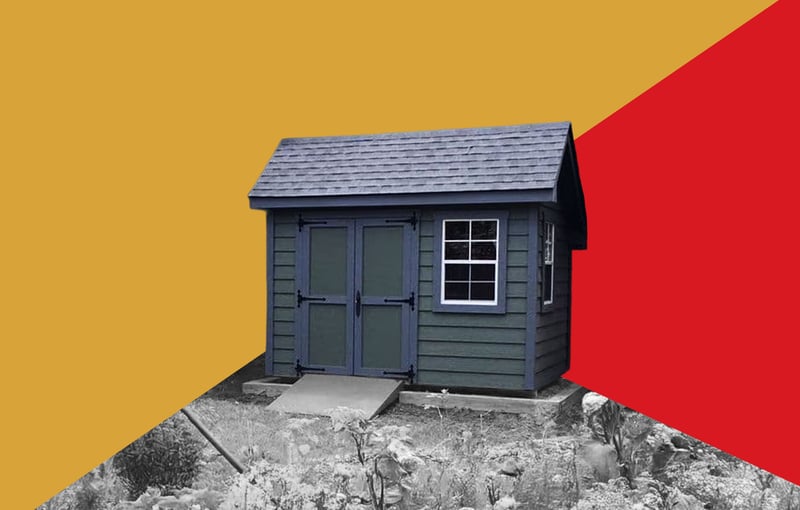 A Salt Box shed by Capitol Sheds