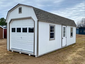 P13070 - 10x25 Dutch Barn w/ Overhead Door & Partition Wall