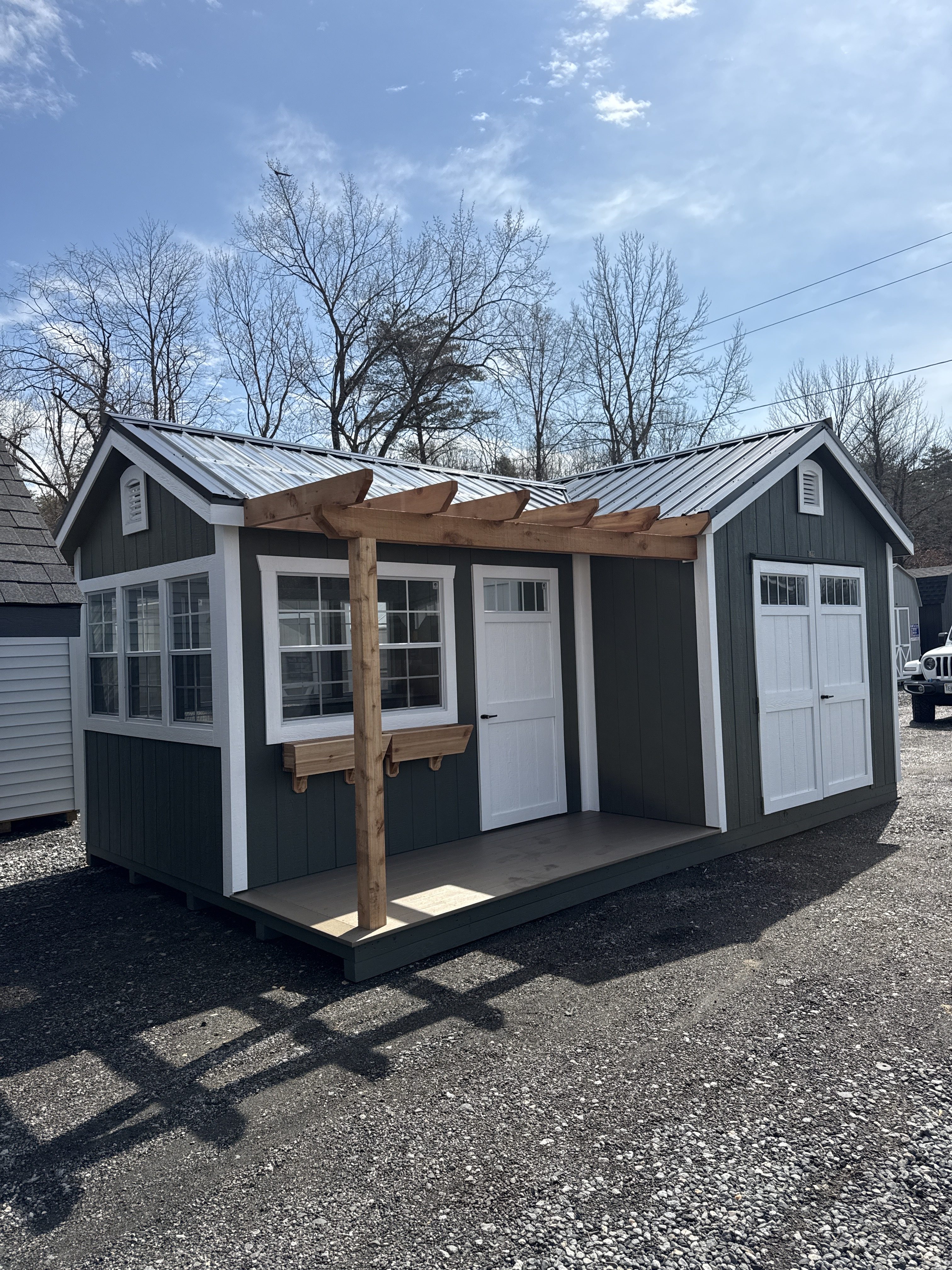 P13096 - 12x20 Colonial Greenhouse/Shed Combo