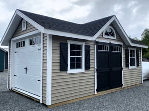 P13318 - 12x20 Victorian A-Frame 7' Garage