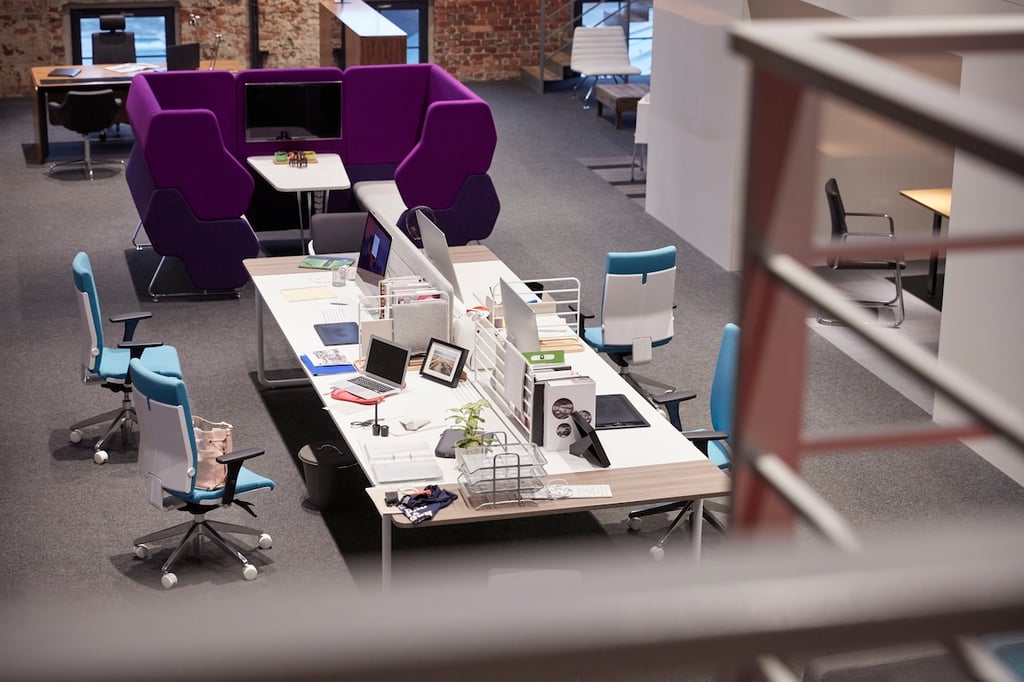 Hybrid first office layouts