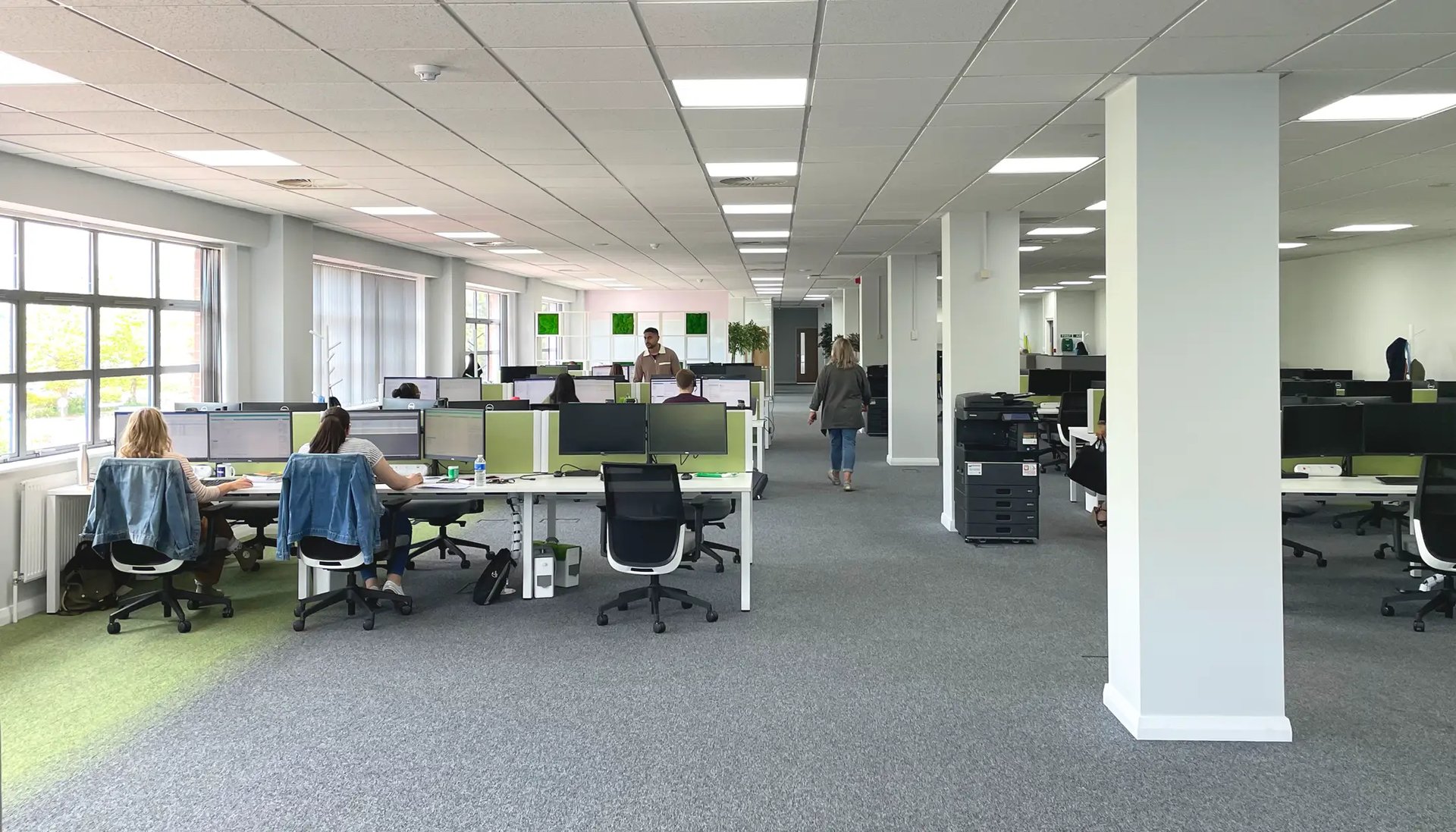 Office desks and chairs