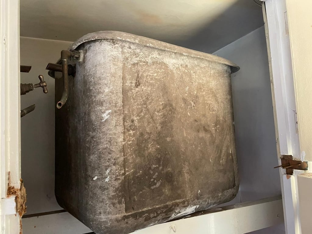 Cement asbestos water tank
