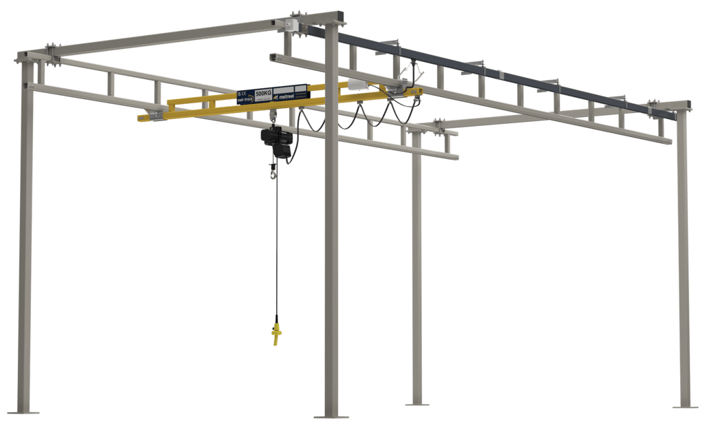 Floor mounted workstation crane