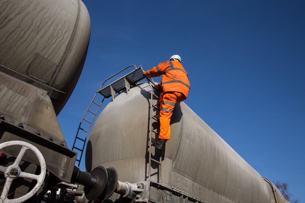 a railway or rail worker climbing a ladder on a fr 2022 11 11 06 53 22 utc from Metreel