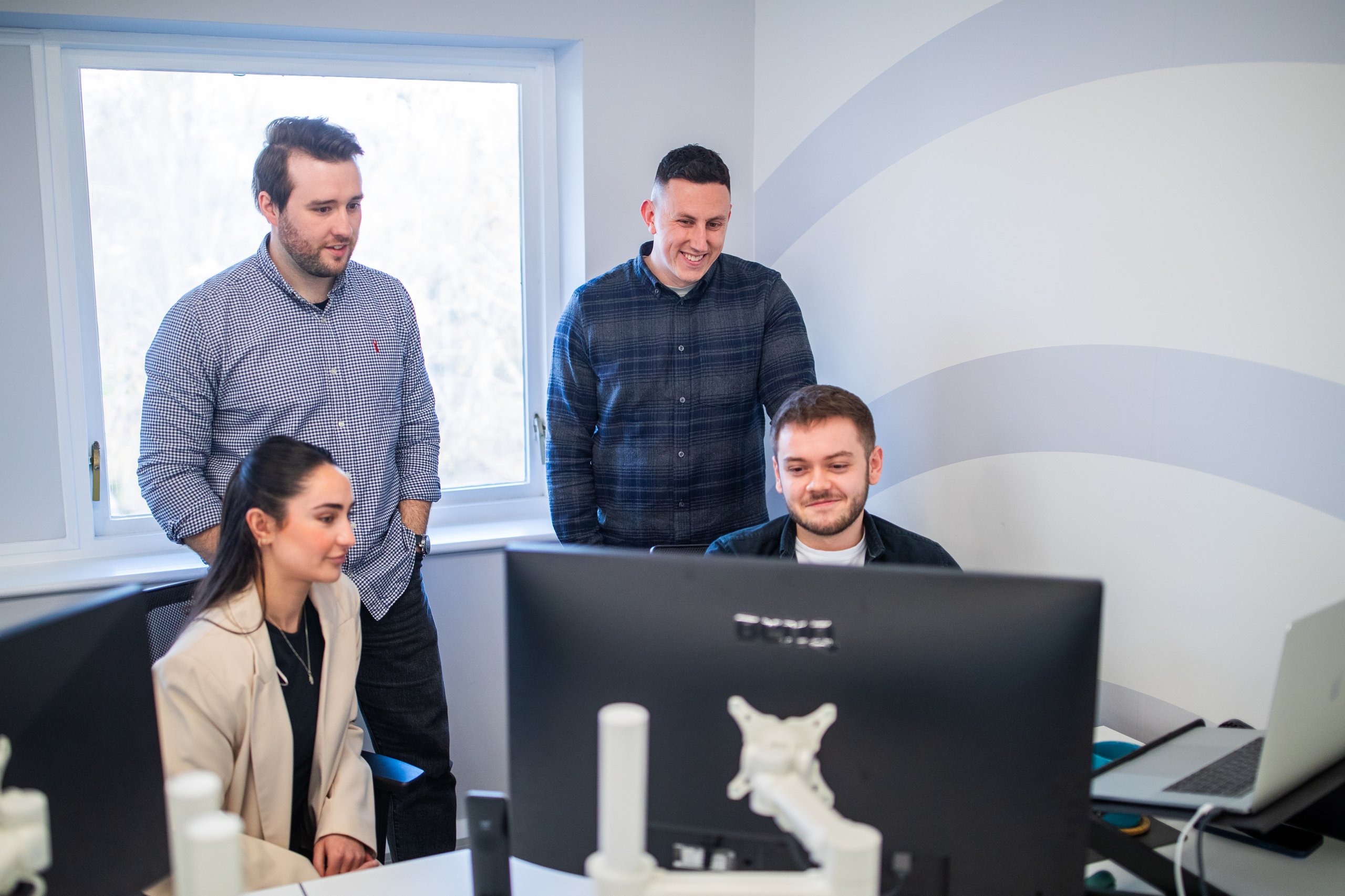 People working on laptops