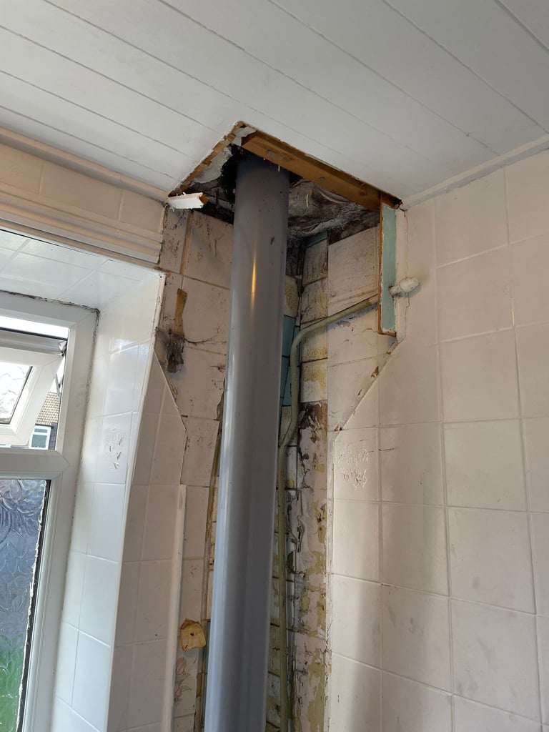 Internal asbestos pipe replacement