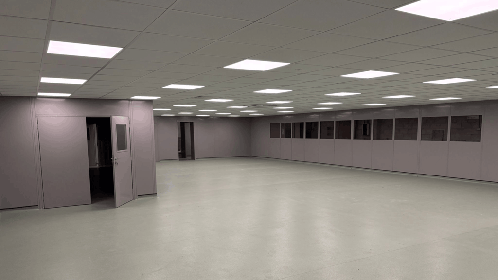 Work throwback: clean room steel partitioning for molymer moulding services