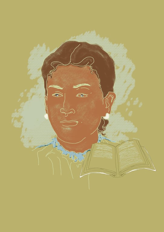 Retrato de Amanda Paranaguá, personagem histórico da resistência brasileira